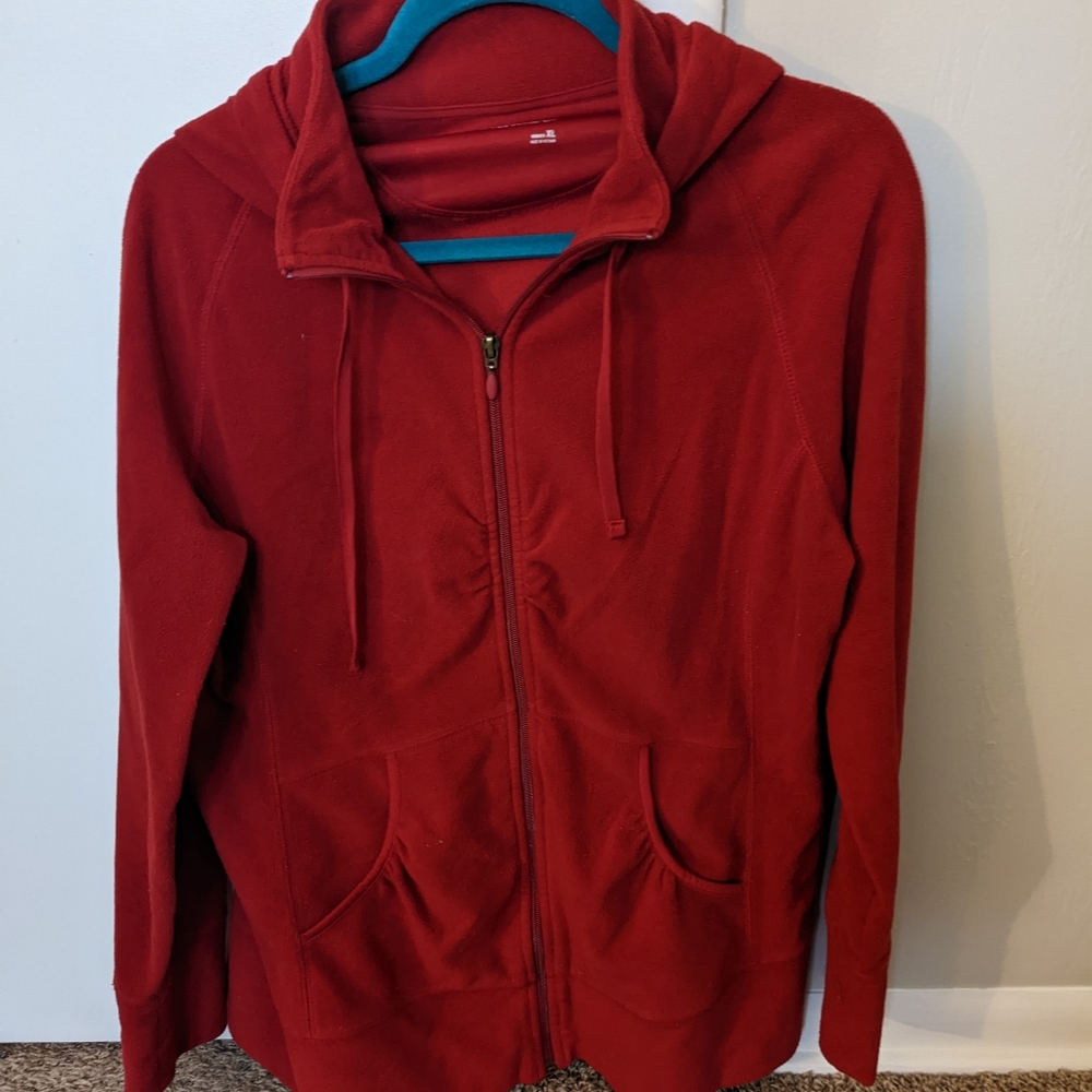 Set of 2 hooded fleece zip hoodies